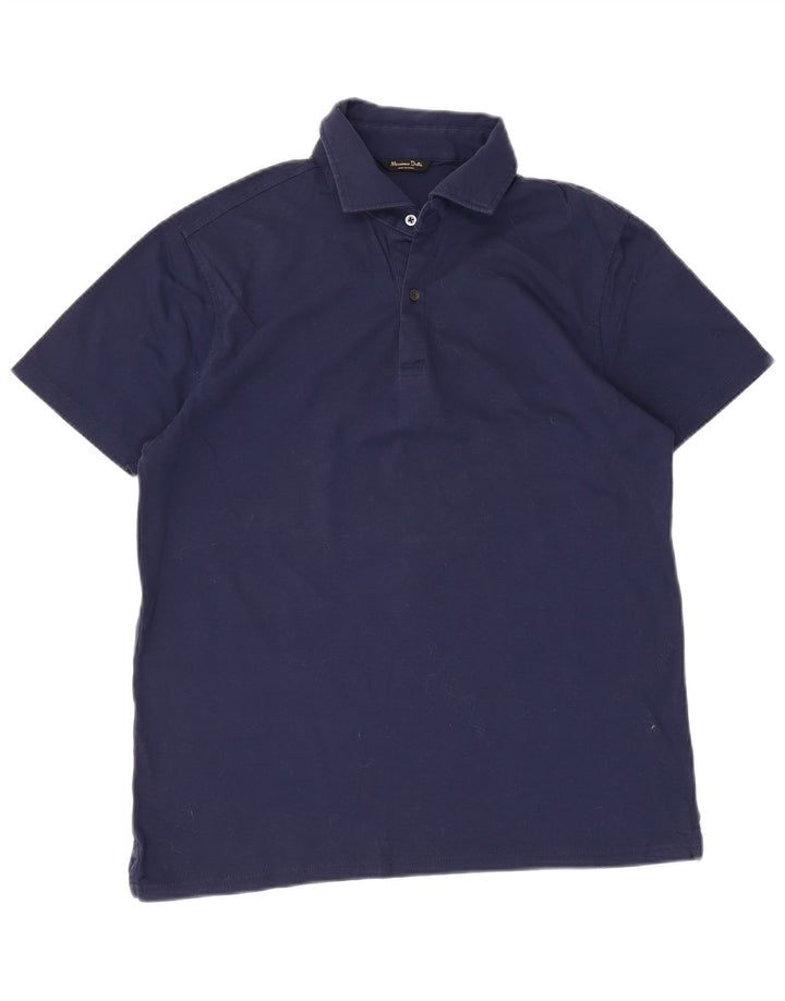 Massimo Dutti Herre Polo Shirt Large Navy Blue