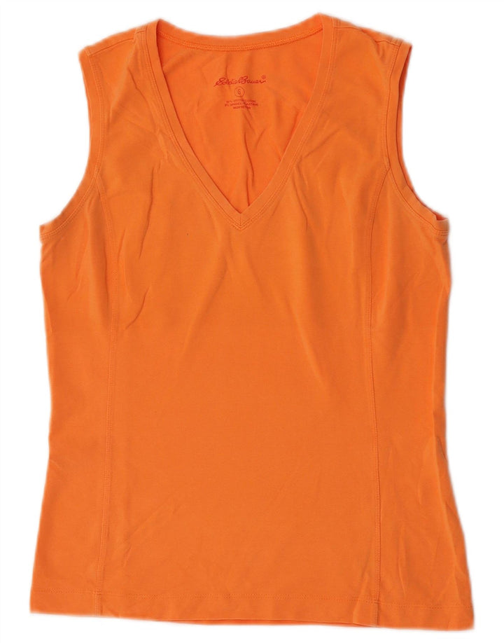 Eddie Bauer Damevest Top UK 10 Small Orange Bomuld