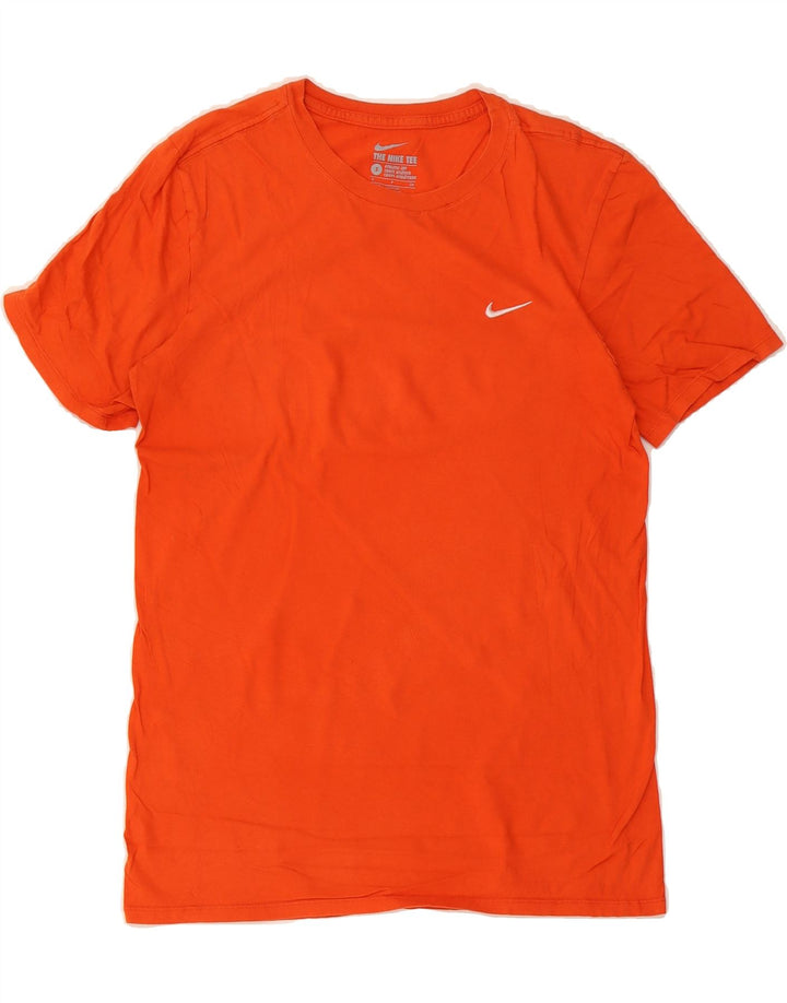 NIKE Mens Athletic Cut T-Shirt Top Small Orange Cotton Vintage Nike and Second-Hand Nike from Messina Hembry 