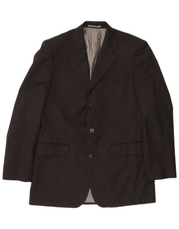 Pierre Cardin Herre 3-knaps Regular Fit Blazer Jacket UK 38 Medium Black