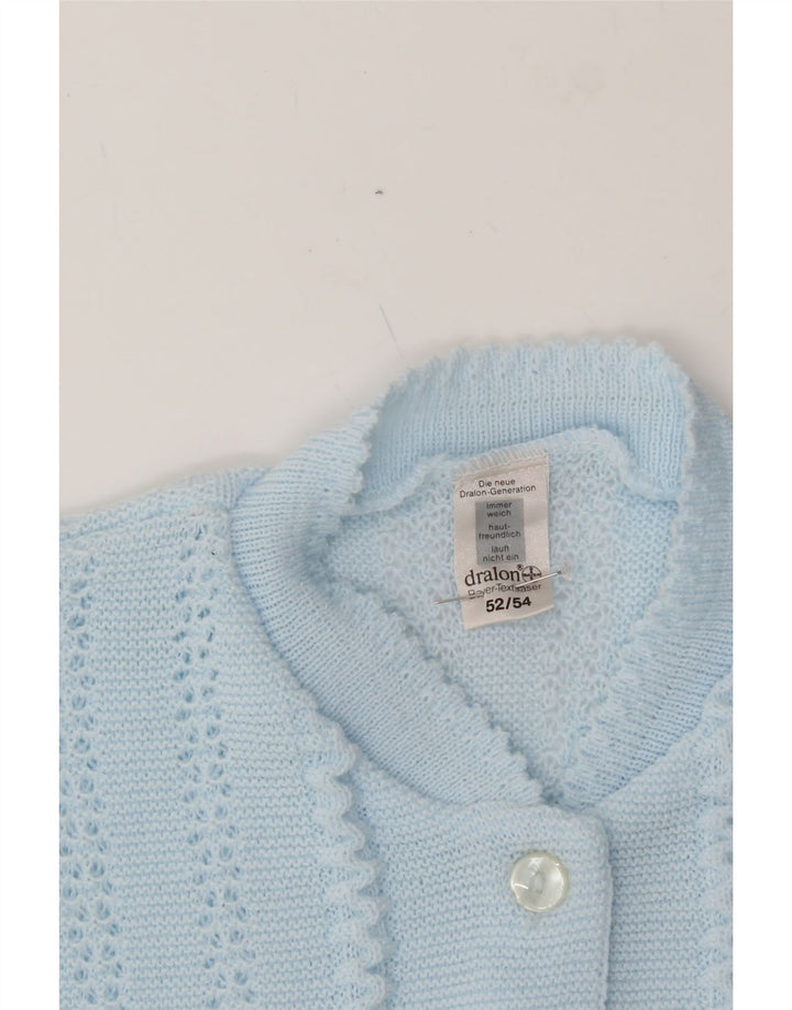 DRALON Womens Cardigan Sweater IT 52/54 2XL Blue Polyacrylic Vintage Dralon and Second-Hand Dralon from Messina Hembry 