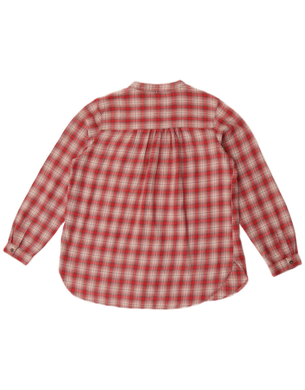 Camel Active Dame Flannel Shirt UK 14 Medium Rød Ternet Bomuld