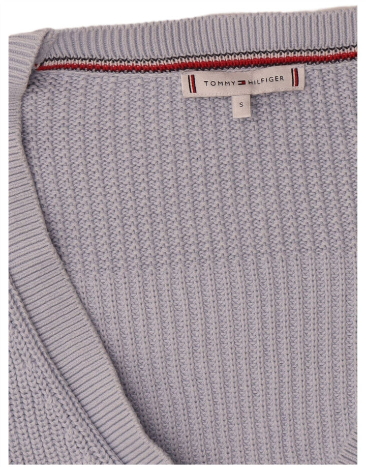 Tommy Hilfiger Dame Oversized Cardigan Sweater UK 10 Small Blue