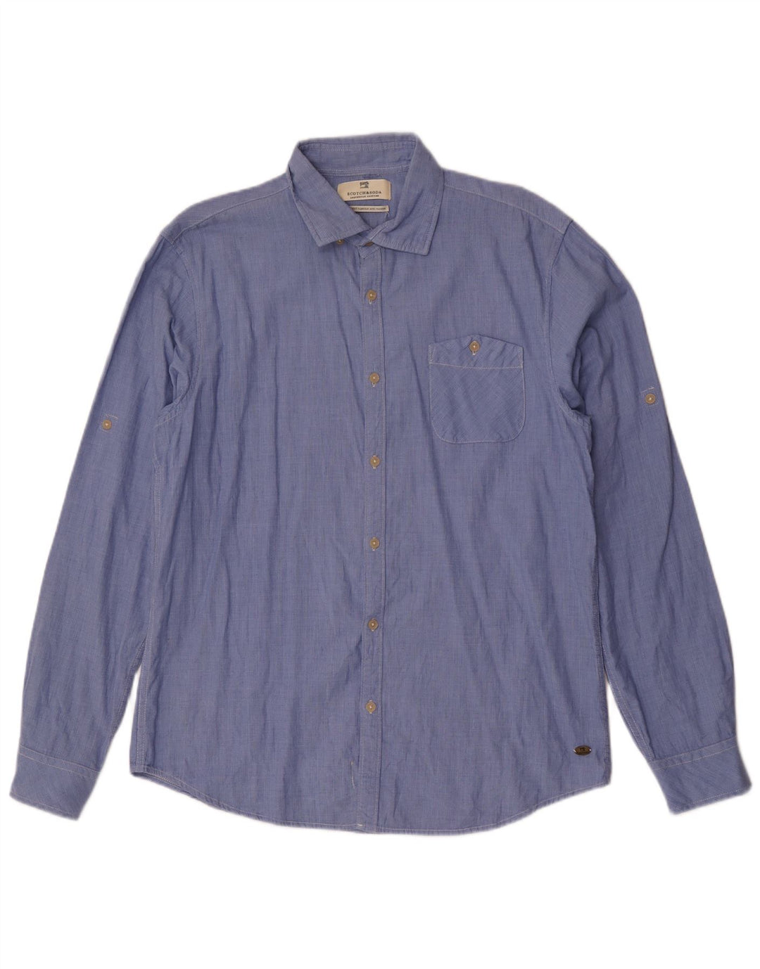 Scotch & Soda herreskjorte XL blå bomuld