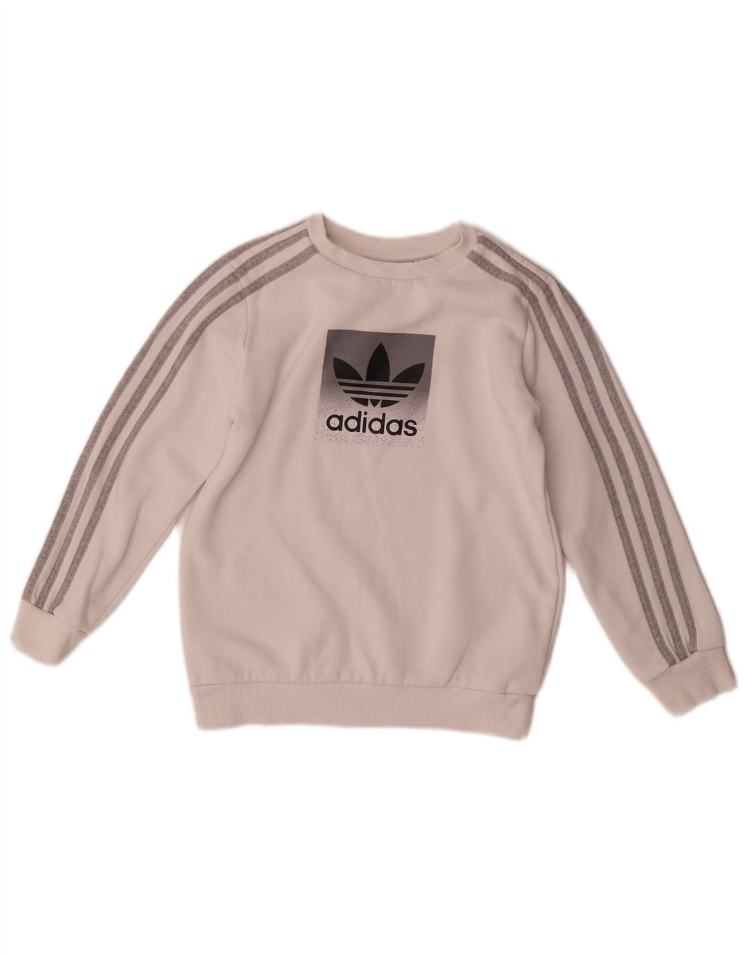 Adidas Boys Graphic Sweatshirt Jumper 9-10 år Hvid Bomuld