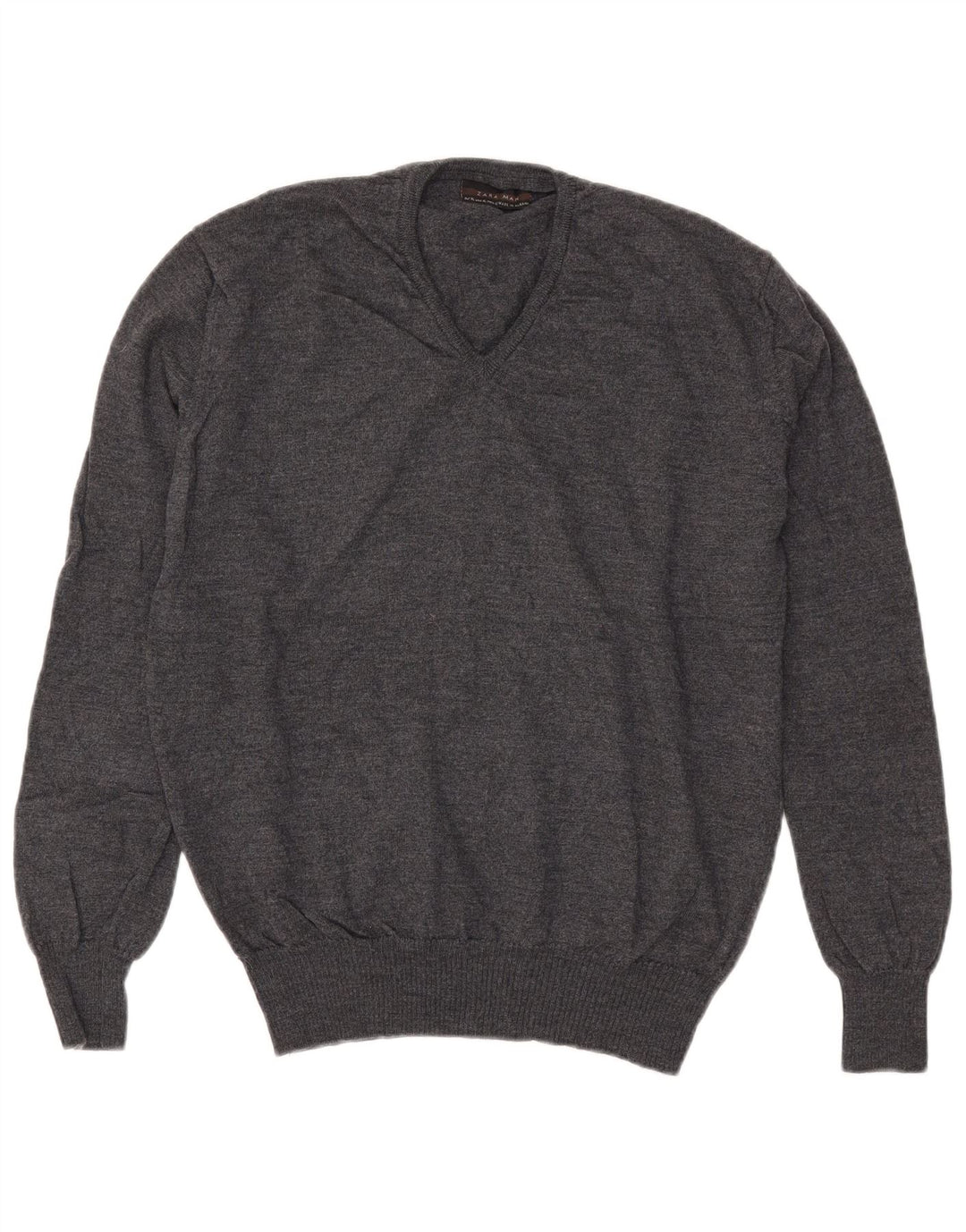 Zara Herre V-hals sweater XL Grå