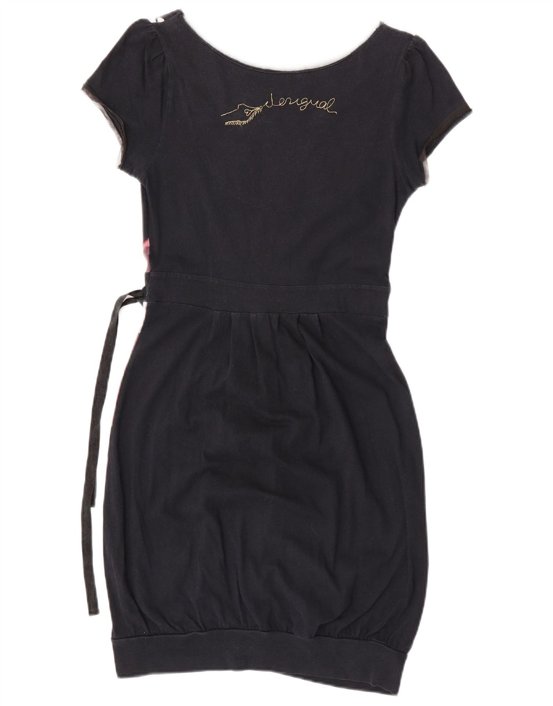 Desigual Kvinders Graphic Sheath Dress UK 10 Small Black