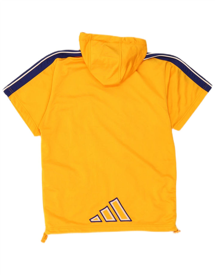 Adidas Træningsdragt med hætte til mænd, topjakke, lille orange farveblok