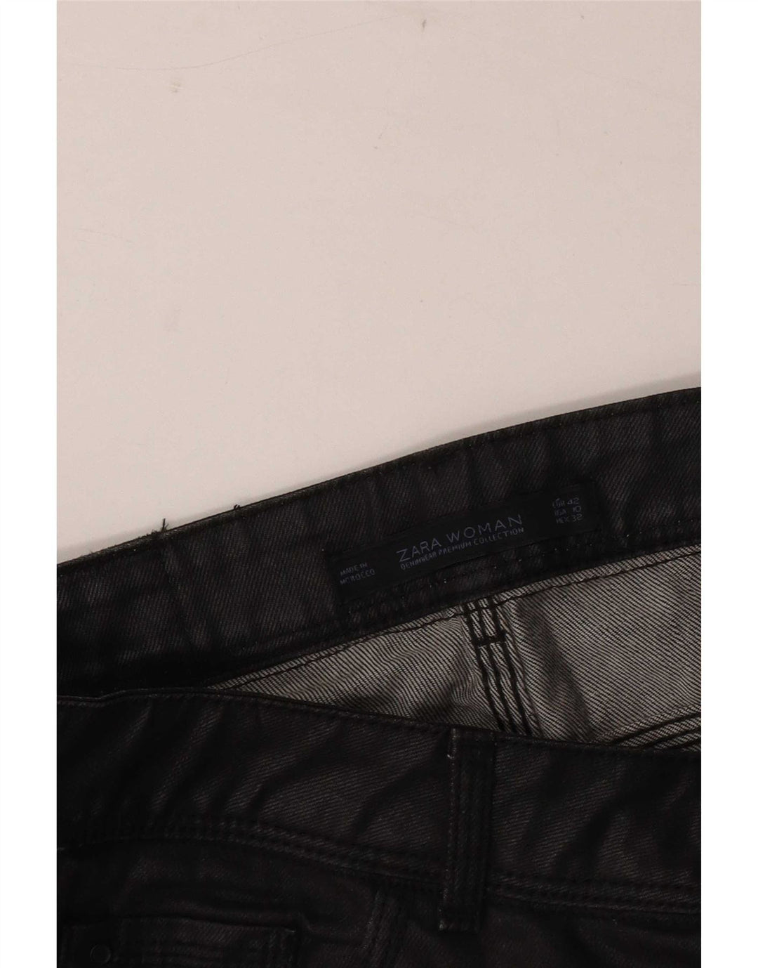 Zara Dame Slim Jeans EU 42 Large W32 L30 Sort