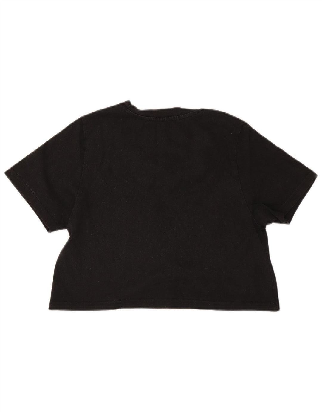 Dickies Dame Crop T-Shirt Top UK 12 Medium Sort Bomuld