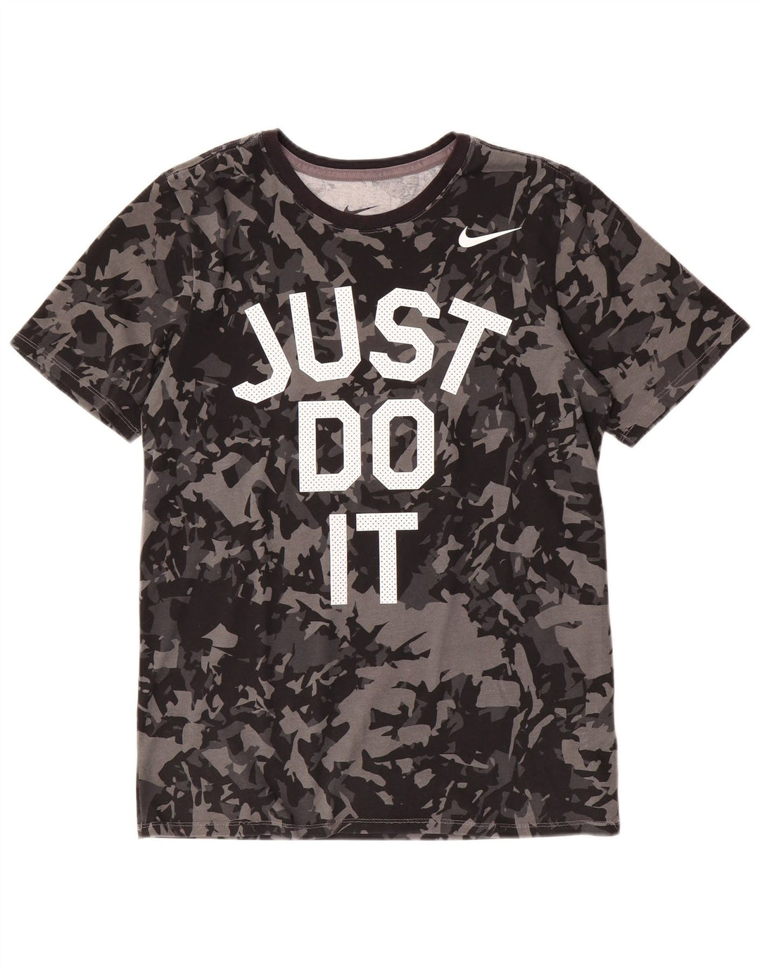 NIKE Herre Athletic Cut Grafisk T-shirt Top Lille sort Camouflage Bomuld