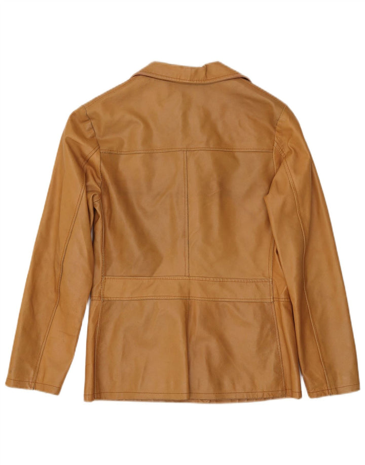 Terranova Dame 4-knaps læder blazerjakke UK 10 Small Beige