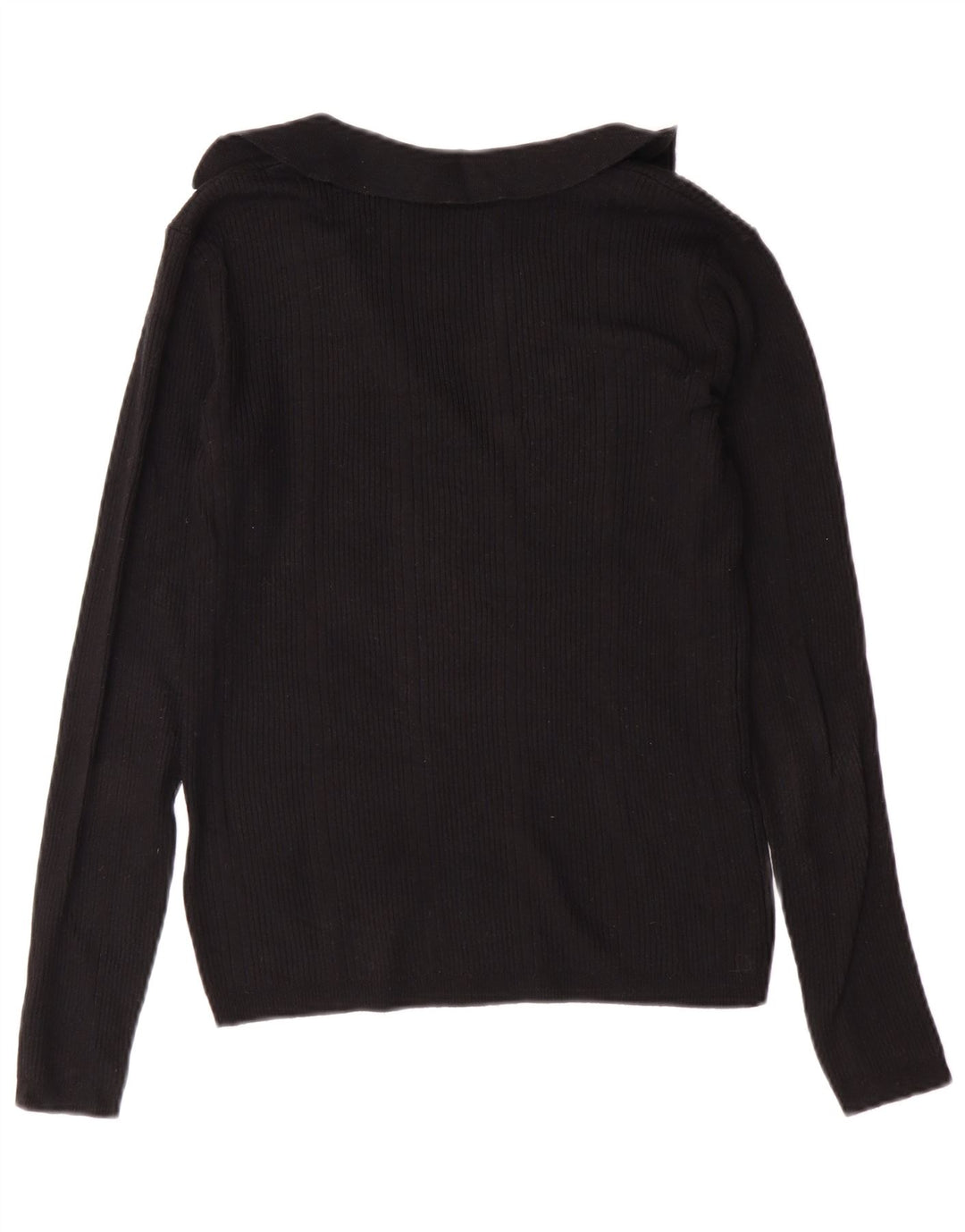 MARKS & SPENCER Dame Polo Neck sweater UK 8 Small Black Viscose