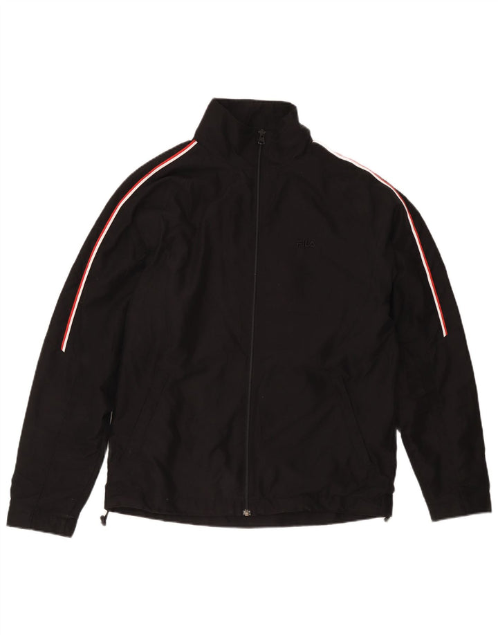 Fila Træningsdragt til mænd Topjakke Medium Sort Stribet Polyester
