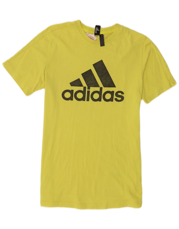 Adidas drenge grafisk t-shirt top 15-16 år gul bomuld
