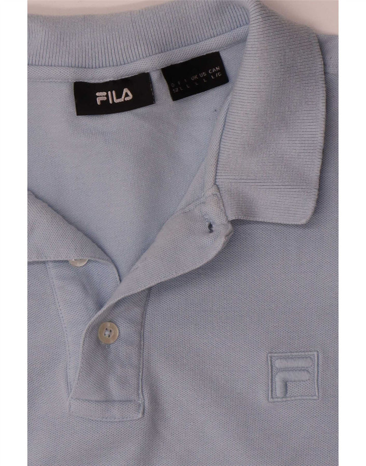 Fila Poloskjorte til mænd Stor blå bomuld