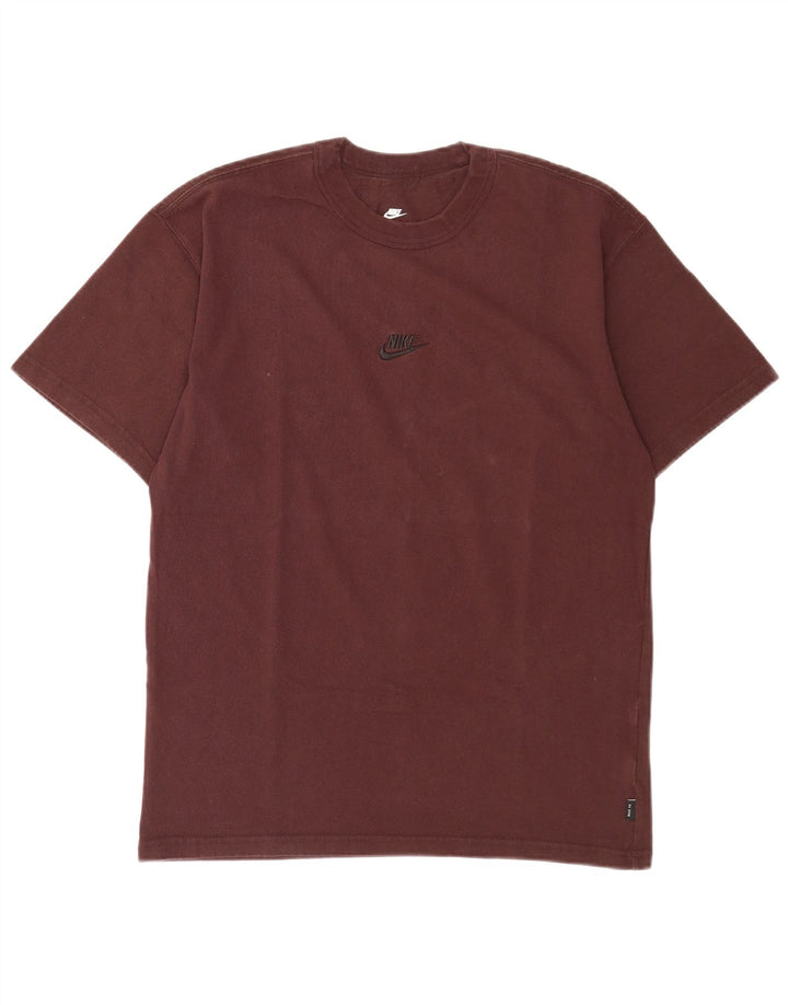 Nike Herre Loose Fit T-Shirt Top Lille Brun Bomuld