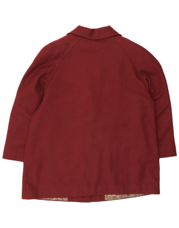 Vintage dameoversize 3/4-ærmet blazerjakke IT 49 XL Burgundy