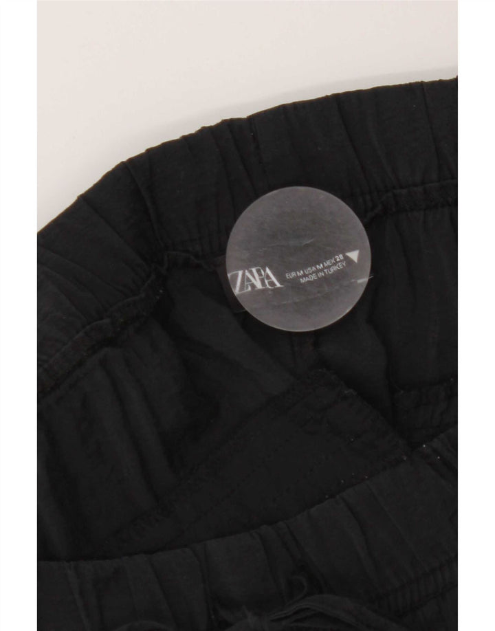 Zara Straight Cropped Bukser Medium W28 L25 Sort