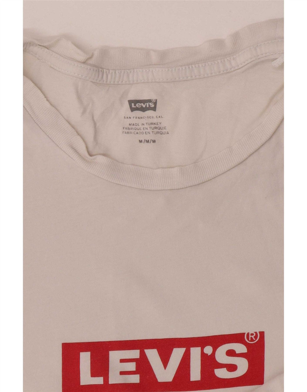 Levi's Herre grafisk T-shirt Top Medium White