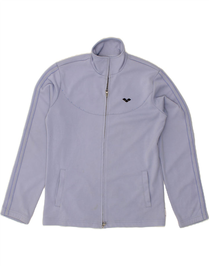 ARENA Womens Tracksuit Top Jacket UK 12 Medium Blue Vintage Arena and Second-Hand Arena from Messina Hembry 