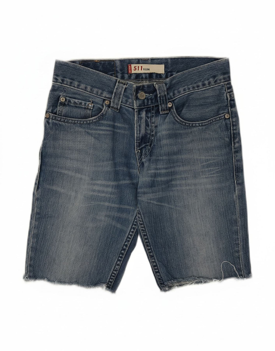 LEVI'S Womens 511 Slim Denim Shorts W29 Medium  Blue