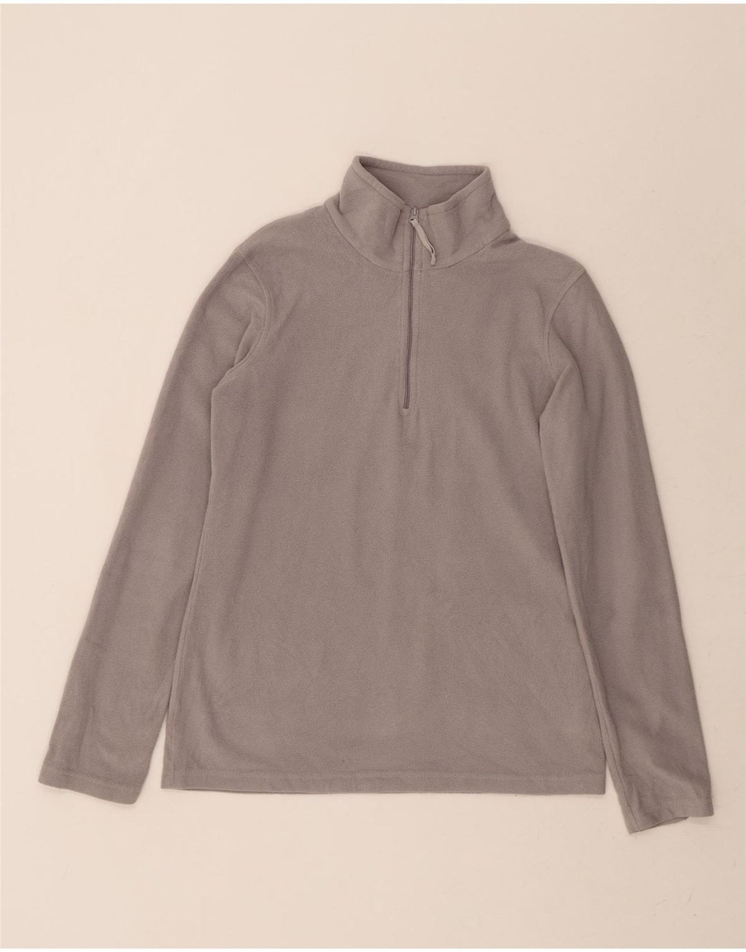 MOUNTAIN WAREHOUSE Womens Zip Neck Fleece Jumper UK 10 Small Grey Vintage Mountain Warehouse and Second-Hand Mountain Warehouse from Messina Hembry 