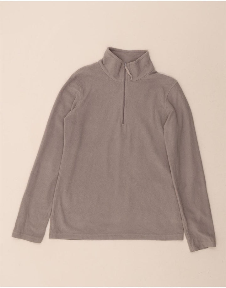 MOUNTAIN WAREHOUSE Womens Zip Neck Fleece Jumper UK 10 Small Grey Vintage Mountain Warehouse and Second-Hand Mountain Warehouse from Messina Hembry 