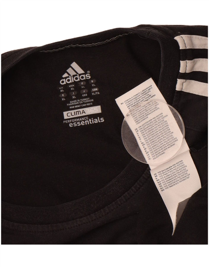 ADIDAS Mens Climalite T-Shirt Top XL Black Cotton