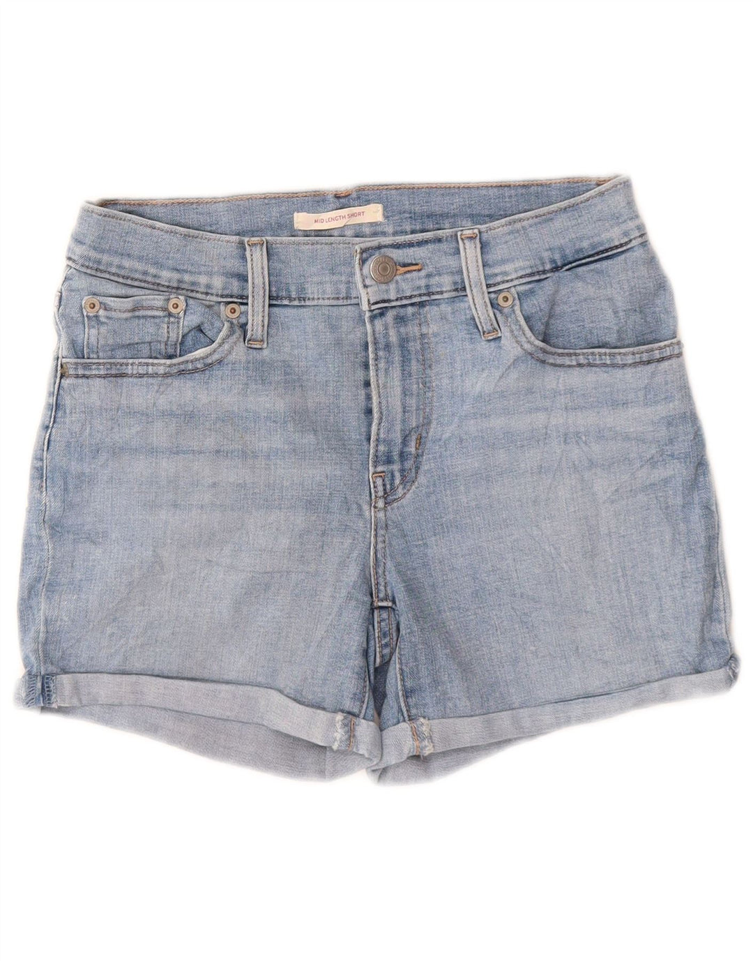 LEVI'S denimshorts til kvinder i mellemhøj højde W26 Small Blue