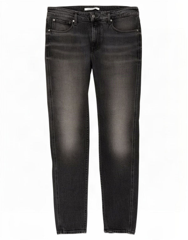 Calvin Klein Herre Slim Jeans W32 L32 Grå Bomuld