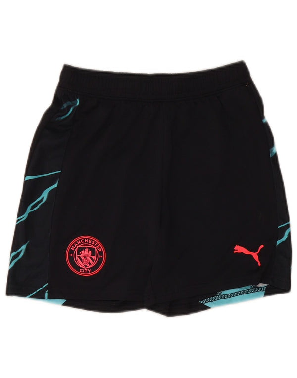 PUMA Boys Manchester City sportsshorts 11-12 år Sort Colourblock