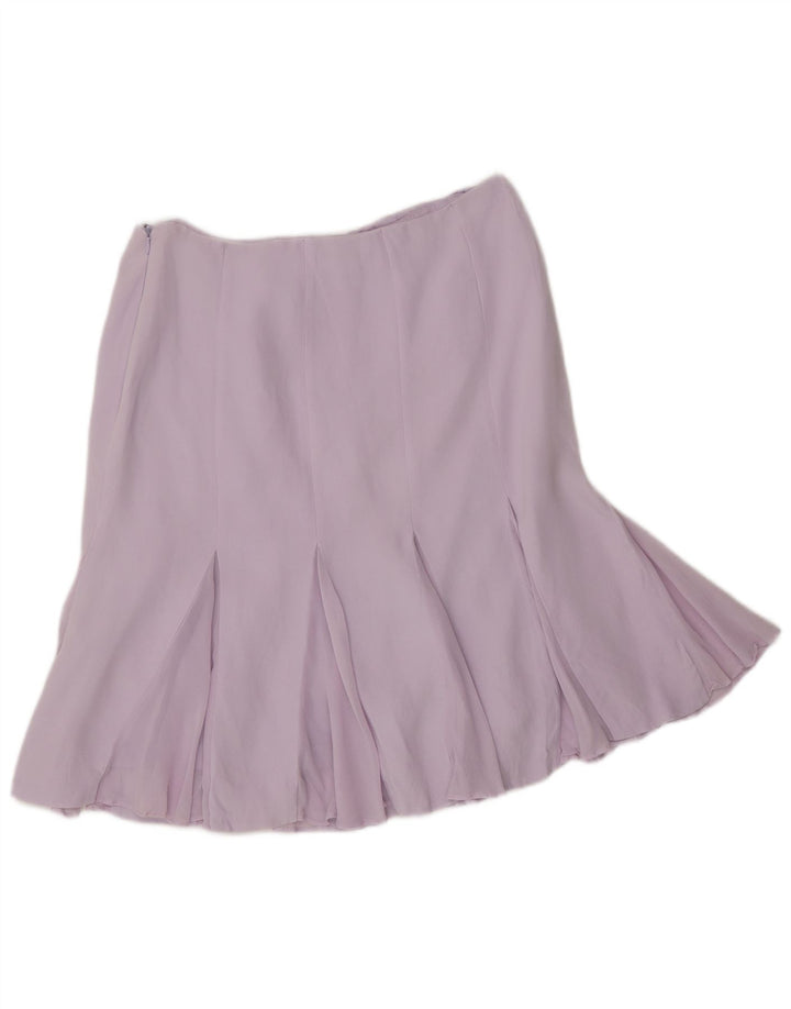 Luisa Spagnoli Dame Flæse Nederdel IT 44 Medium W30 Lilla Silke