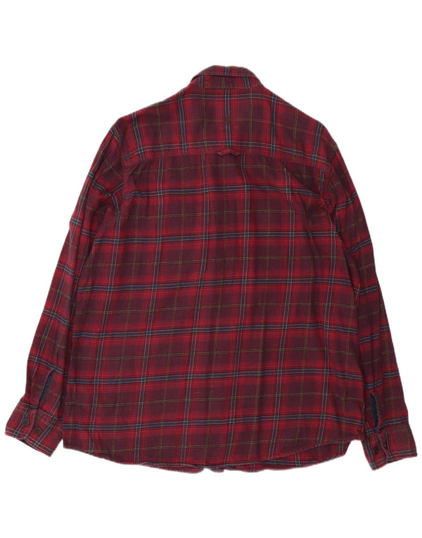 Fat Face Herre Flannel Shirt XL Bourgogne Ternet Bomuld