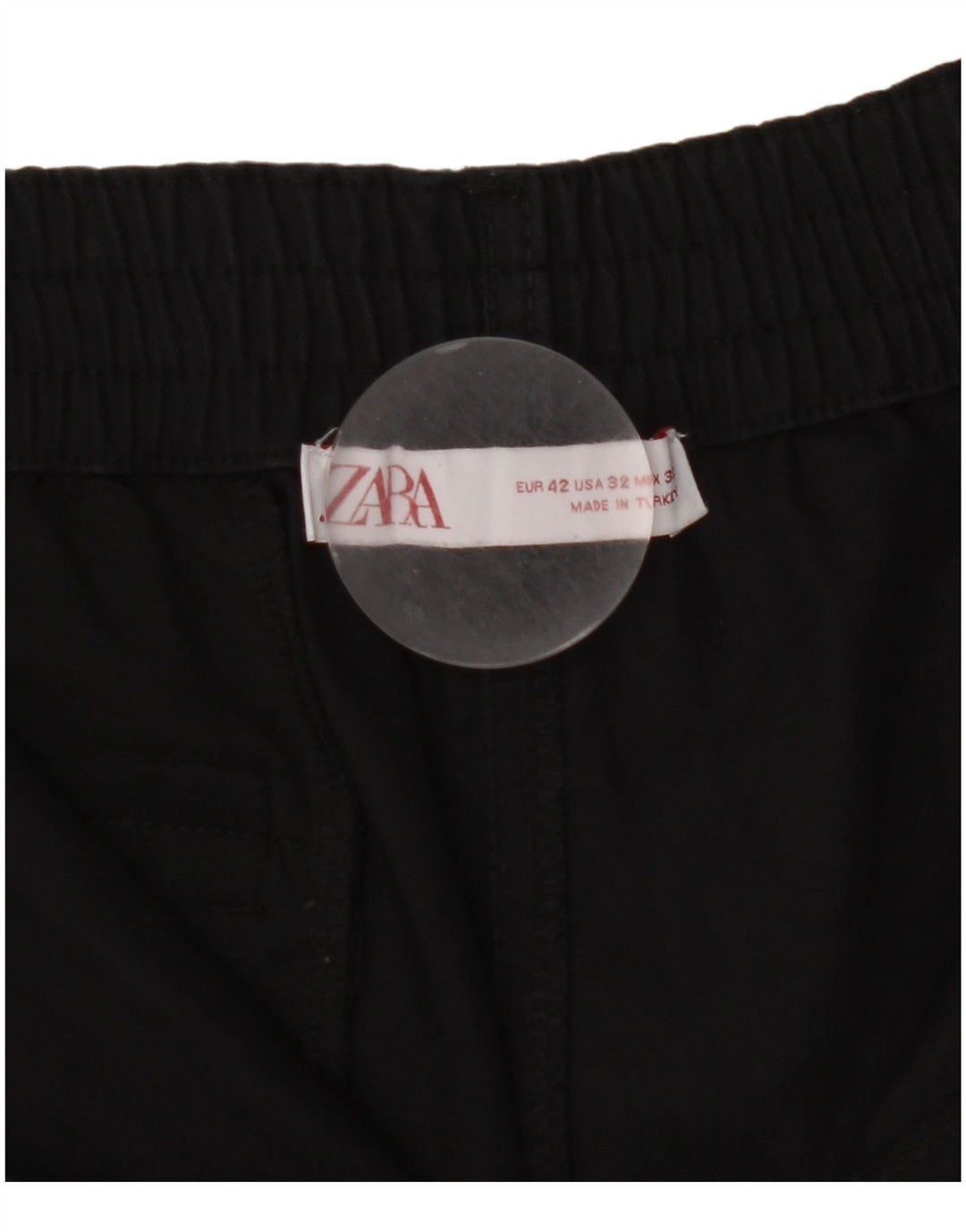 Zara Herre Cargo Shorts EU 42 Large W32 Sort Bomuld