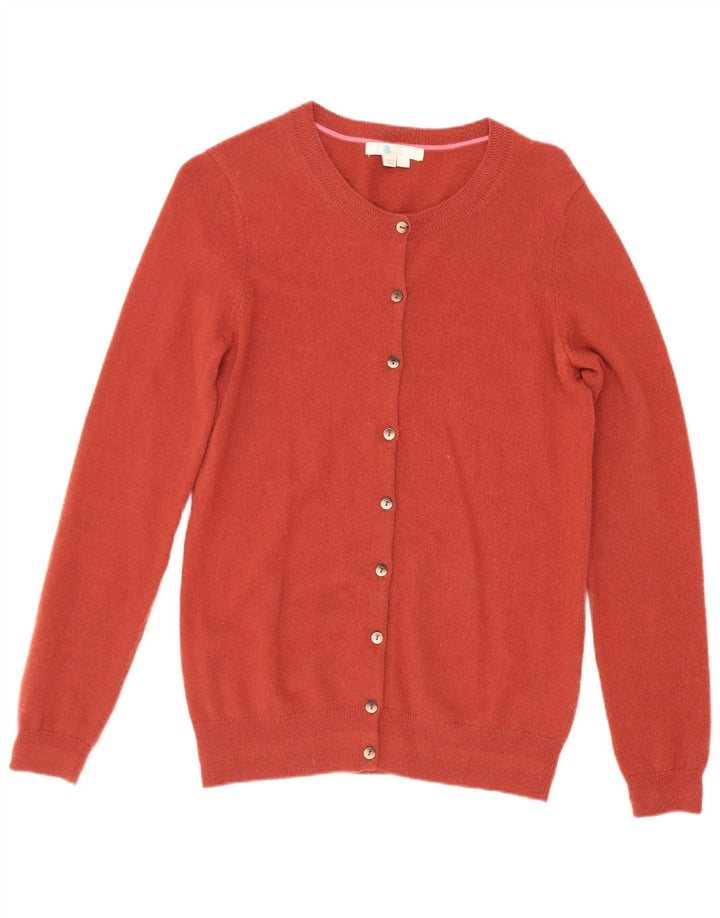 Boden Dame Cardigan Sweater UK 10 Small Red Cashmere