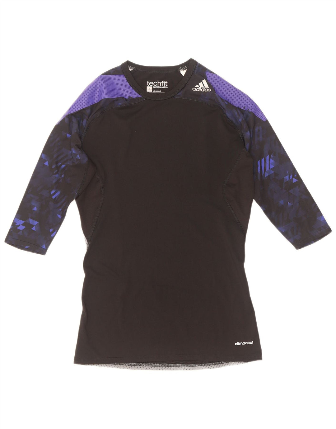 Adidas Herre Climacool Top 3/4 ærmer, stor sort farveblok