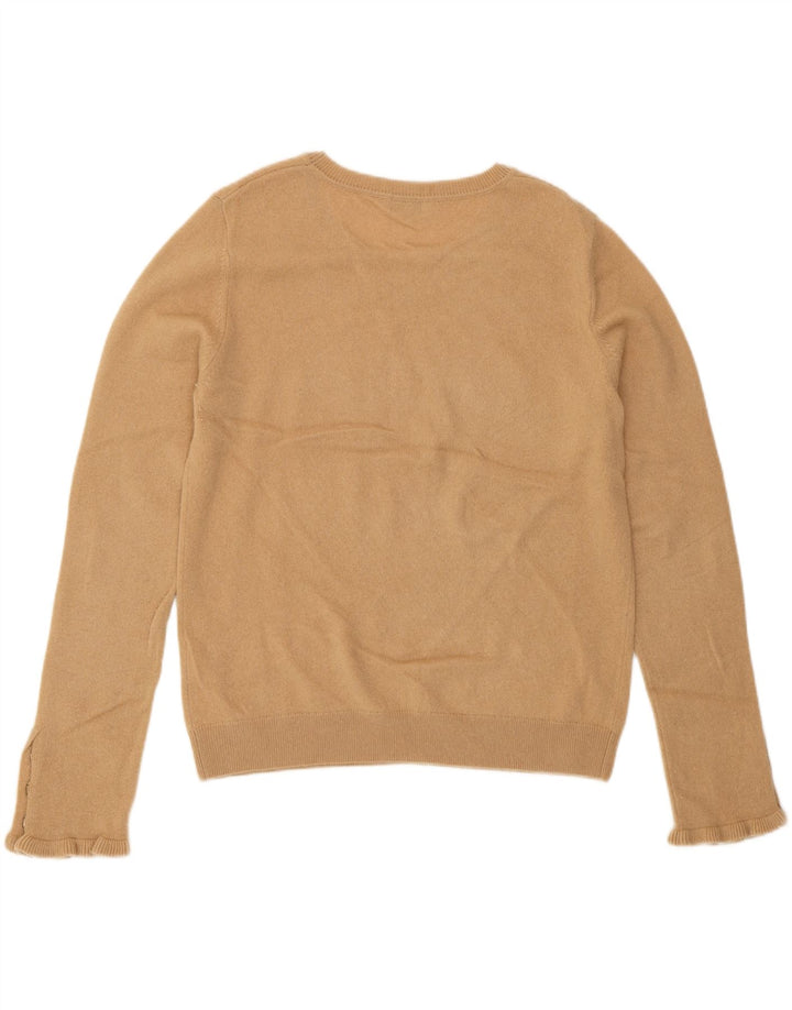 Hobbs Dame sweater med rund hals DK 12 Medium Beige Uld