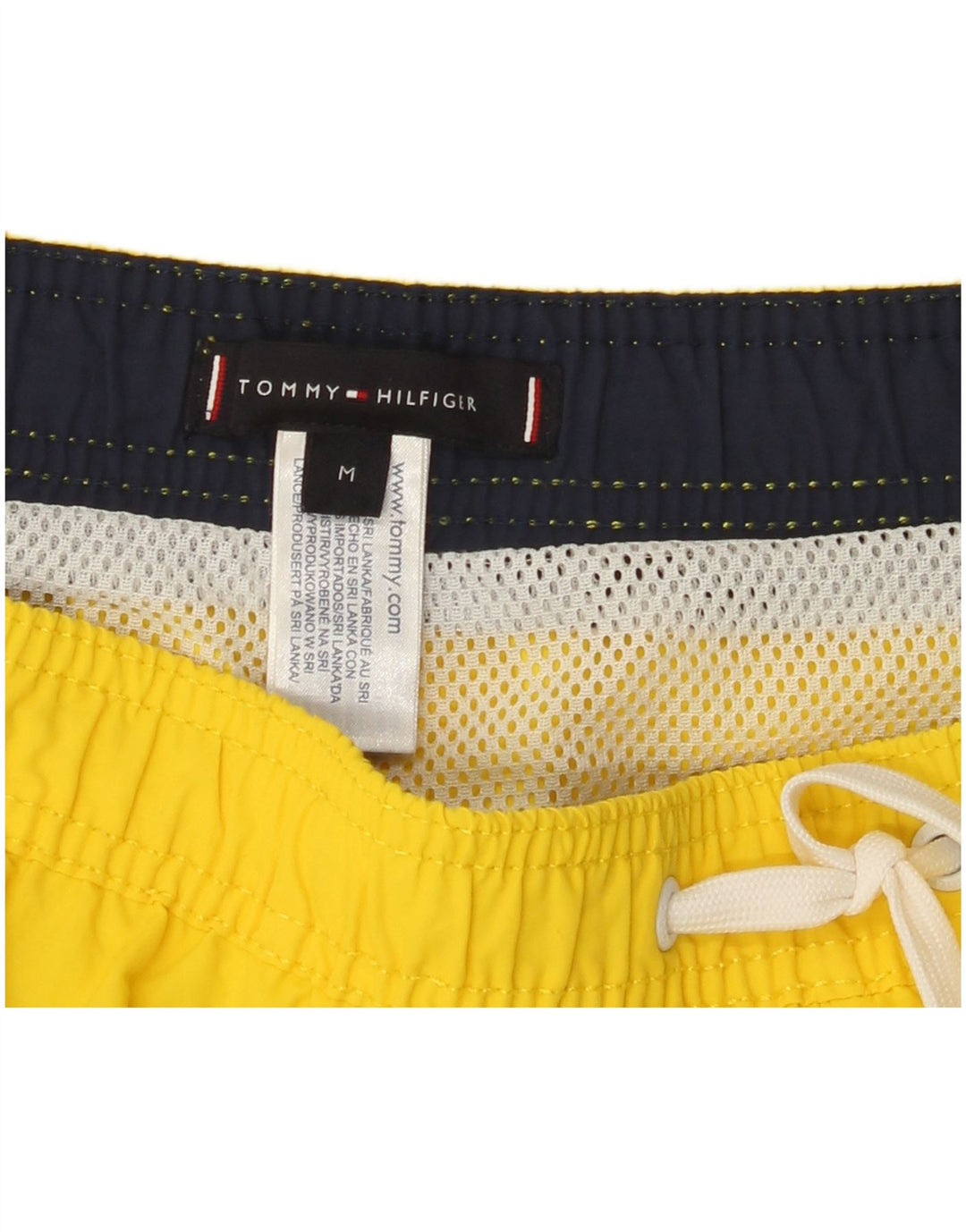 TOMMY HILFIGER Badeshorts til mænd Medium Gul Colourblock Polyamid