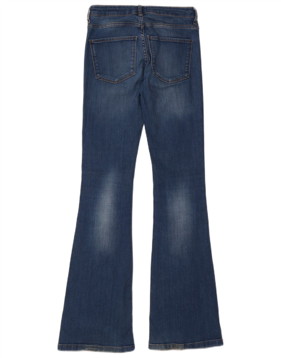 ZARA Dame Flared Jeans EU 34 2XS W24 L34 Blå Bomuld