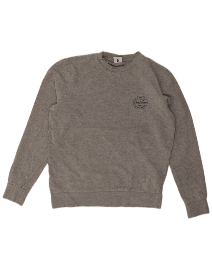Jack & Jones Herre sweatshirt Jumper Medium Grå Bomuld