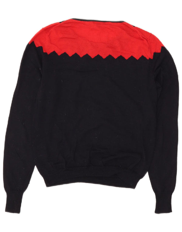 HOBBS Dame Boat Neck Jumper Sweater UK 10 Small Navy Blue Colourblock