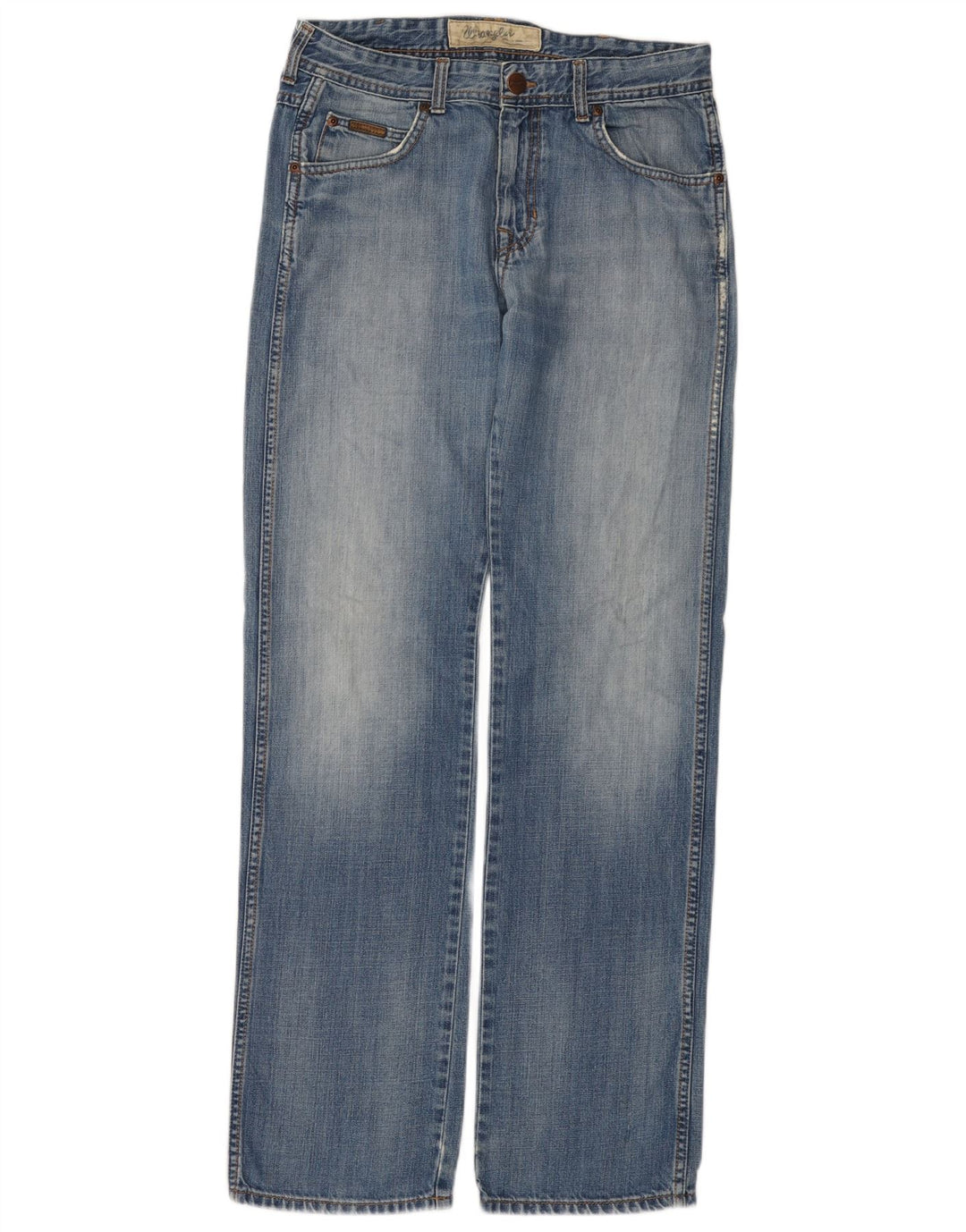 WRANGLER Herre Clyde Straight Jeans W30 L34 Blå Bomuld