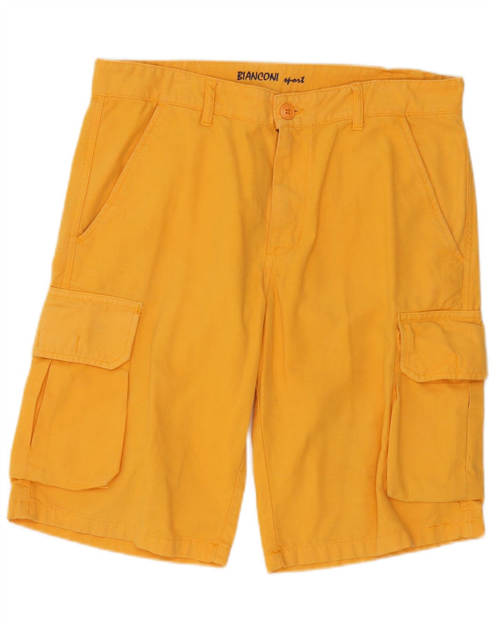 Vintage Herre Cargo Shorts IT 48 Medium W34 Gul Bomuld