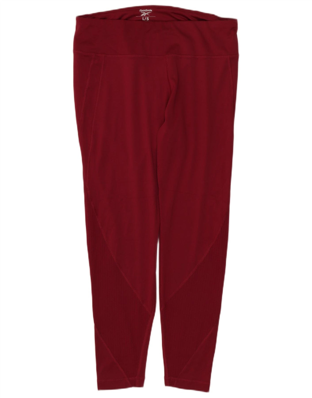 Reebok Womens Leggings UK 14 Large Burgundy Polyester