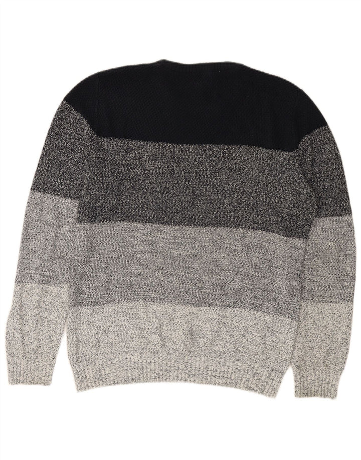 Richmond Herre rund hals sweater stor flerfarvet stribet bomuld