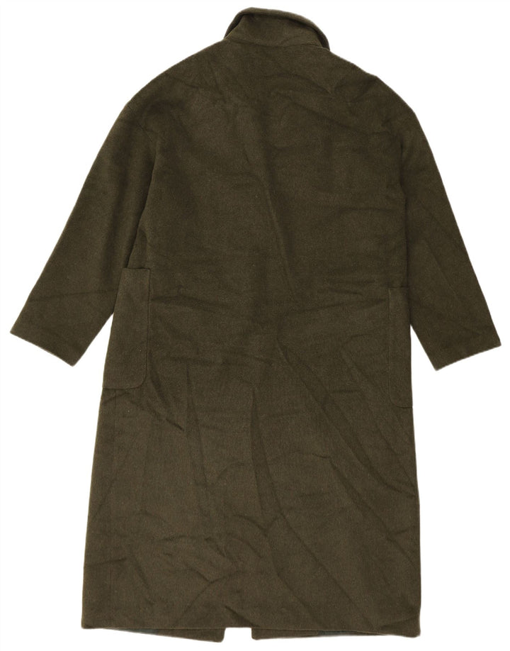 TOPSHOP Womens Overcoat UK 16 Large  Green Polyester