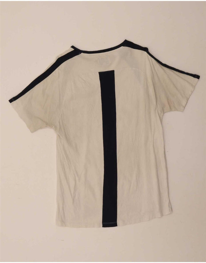 Jack Wills Herre grafisk T-shirt Top Medium White Colourblock Bomuld