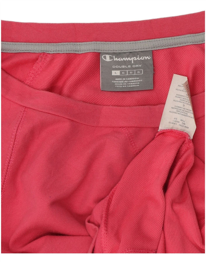 CHAMPION Dame Sweatshirt Jumper UK 16 Large Pink Bomuld