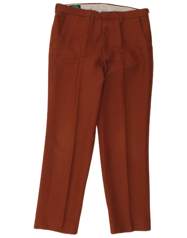 Trevira Lige Chinobukser til mænd W32 L29 brun polyester